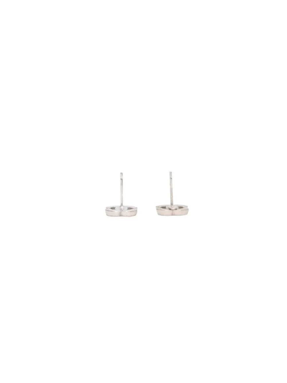 Chanel Earrings CC Logo Mini Orange Silver 04 One Side CC
